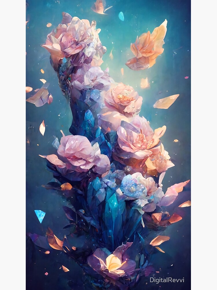 Crystal Flowers Poster for Sale by DigitalRevvi