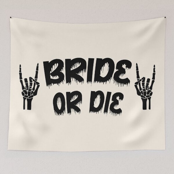 Item preview, BRIDE OR DIE - SKELETON HANDS - original design designed and sold by marina ralston.