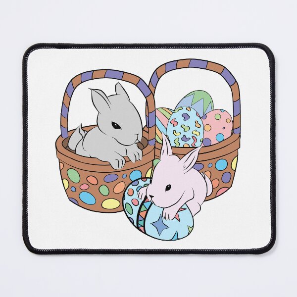 Item preview, Cute Easter Bunny and Eggs designed and sold by CreativeDraws42.