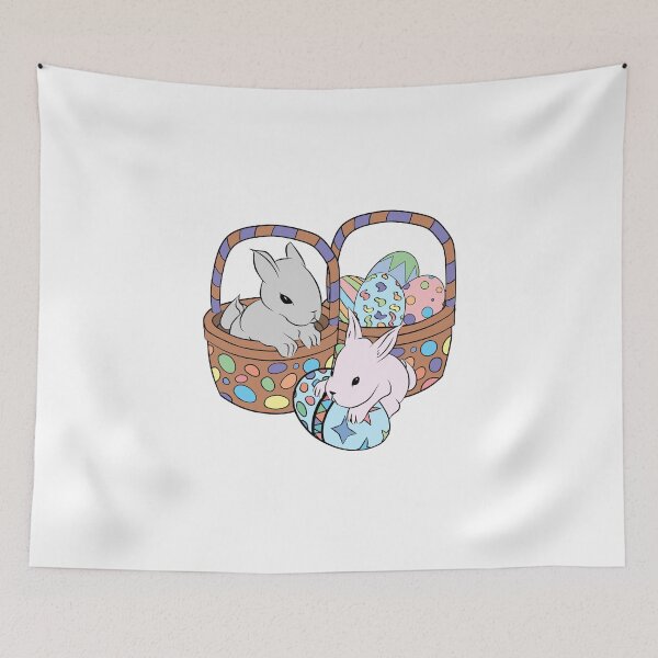 Item preview, Cute Easter Bunny and Eggs designed and sold by CreativeDraws42.