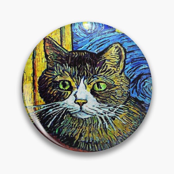 Item preview, Cat in Van Gogh Style 2 designed and sold by catontheroof.