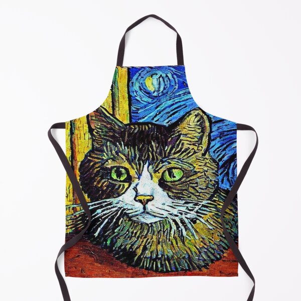 Item preview, Cat in Van Gogh Style 2 designed and sold by catontheroof.