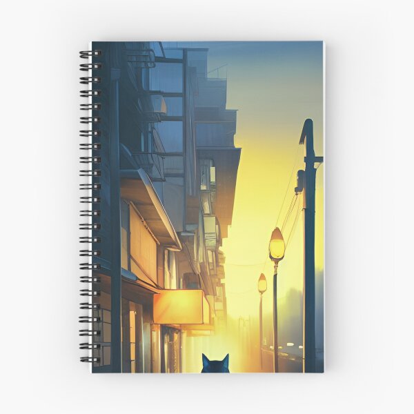 Item preview, Afternoon City Life with cat High Quality Art Print designed and sold by PaperMagus.
