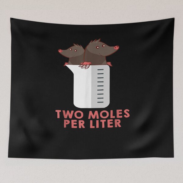 Item preview, Two Moles Per Liter Funny designed and sold by loutfileo.