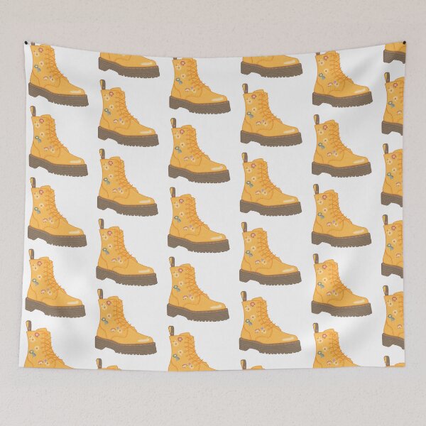 Item preview, Flowers on Yellow Doc Boot designed and sold by MissCassieBee.