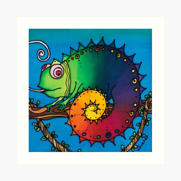 George and his Amazing Technicolor Dreamcoat Art Print