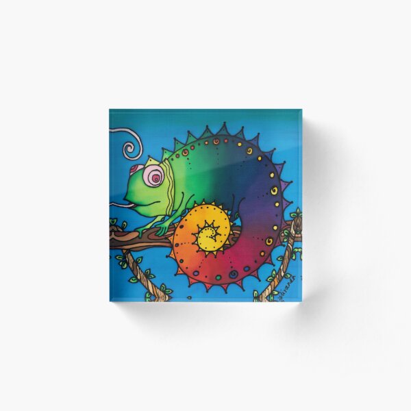 George and his Amazing Technicolor Dreamcoat Acrylic Block