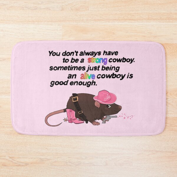 Item preview, motivational cowboy rat designed and sold by CutestCure.