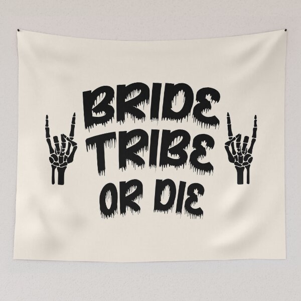 Item preview, BRIDE TRIBE OR DIE - SKELETON hardcore HANDS - original design designed and sold by marina ralston.