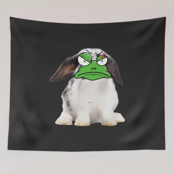 Item preview,  Funny Easter Spring Bunny Rabbit Mean Frog Face Grumpy designed and sold by Drnksuzys.