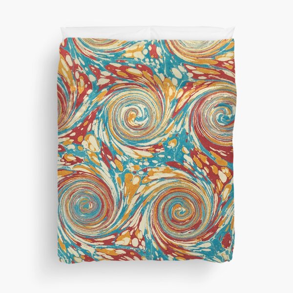 Book art: marbled endpapers – State Library Victoria Duvet Cover