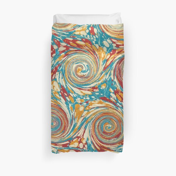 Book art: marbled endpapers – State Library Victoria Duvet Cover