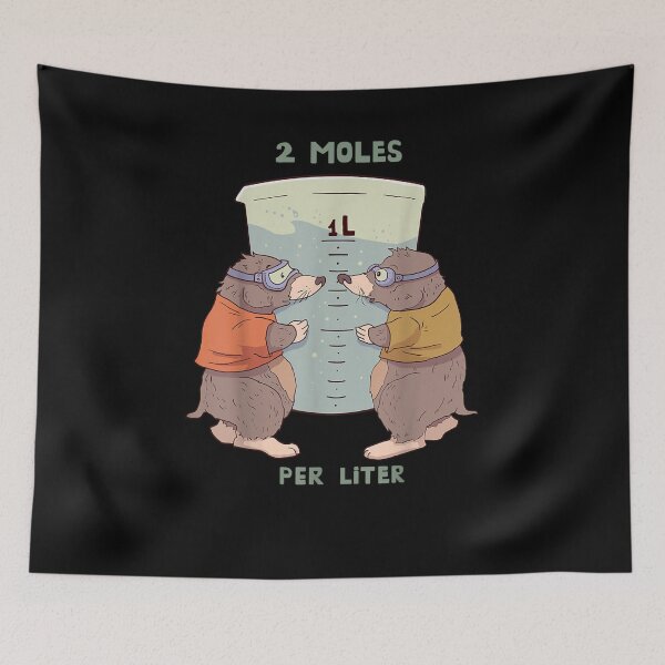 Item preview, Two Moles Per Liter Funny designed and sold by loutfileo.