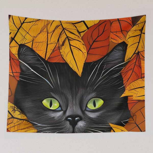 Item preview, Cat In Leaves designed and sold by gramizzia.