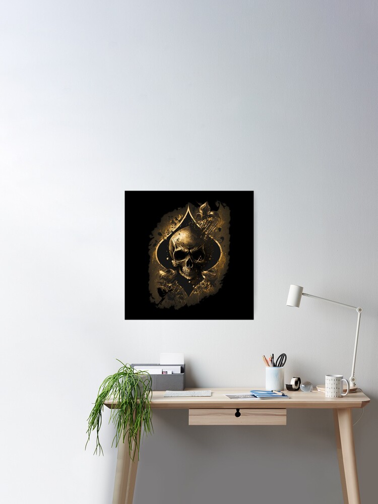 The Surreal Golden Skull - Ace of Spades: A Surreal Mystery Poster for  Sale by futureimaging