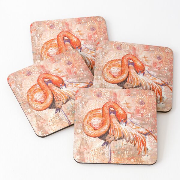 Item preview, Flamingo Acrylic Texture designed and sold by VictoriaMit.