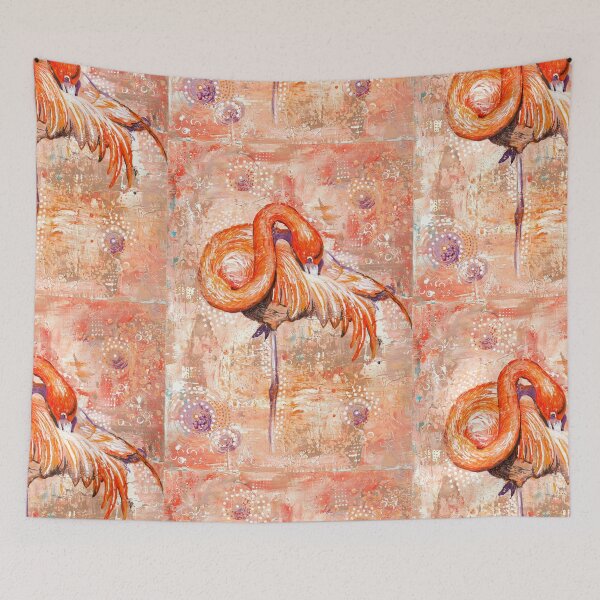 Item preview, Flamingo Acrylic Texture designed and sold by VictoriaMit.