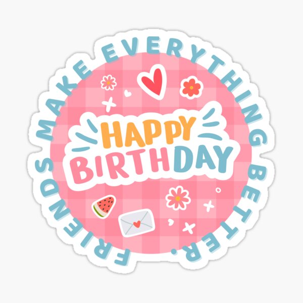 Happy Birthday Stars Sticker - TenStickers