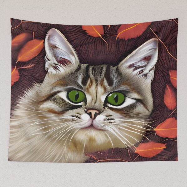Item preview, Cat In Leaves designed and sold by gramizzia.