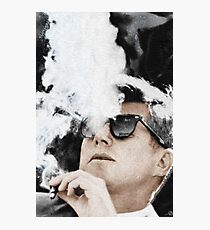 John F Kennedy Cigar And Sunglasses Photographic Print