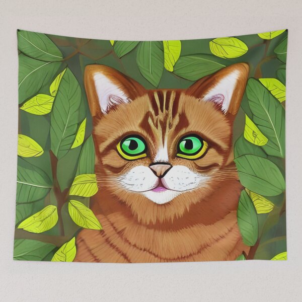 Item preview, Cat In Leaves designed and sold by gramizzia.