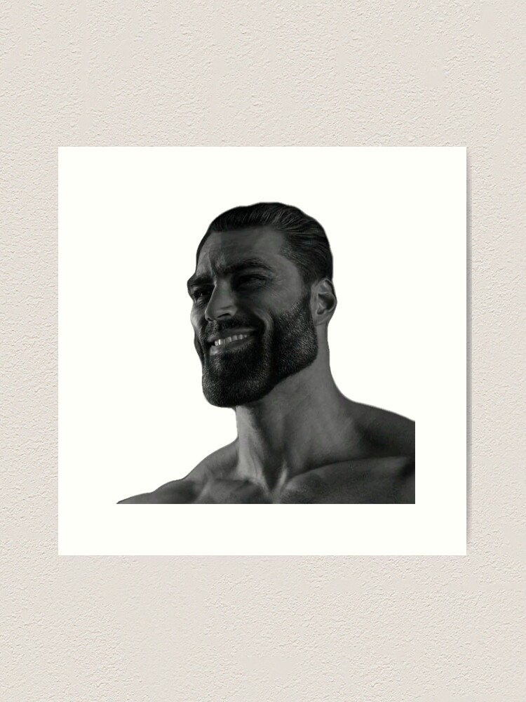 Giga Chad smiling by Sr-vinnce, Redbubble in 2023