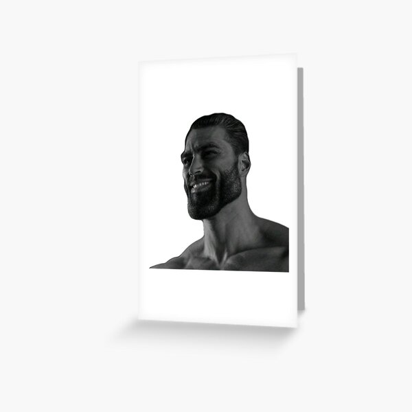 Giga Chad smiling Greeting Card for Sale by Sr-vinnce, giga chad emoji png  