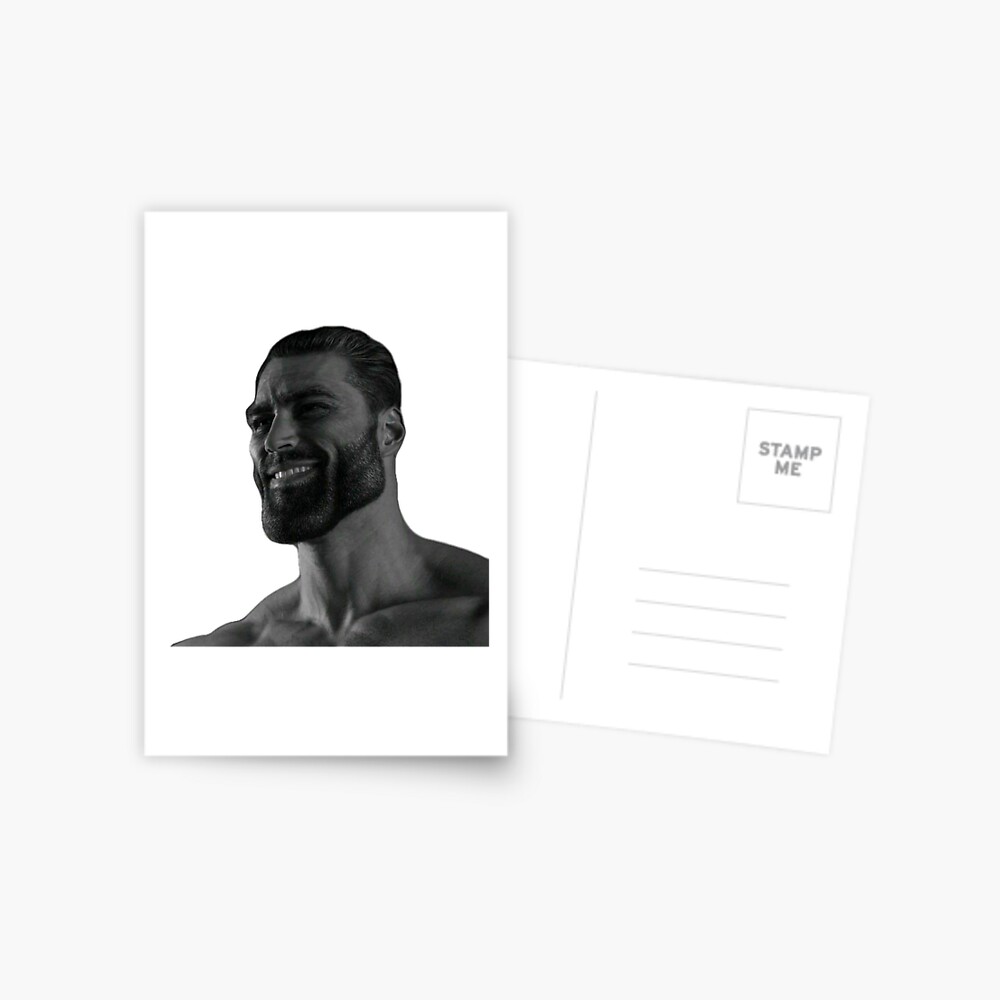 Giga Chad smiling Greeting Card for Sale by Sr-vinnce