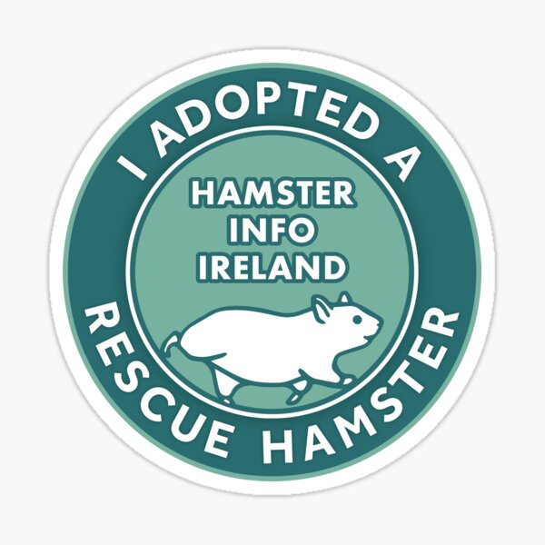 ACCESSORIES - Hamster Info Ireland HII Adoption Adopt Don't Shop Charity Logo Sticker