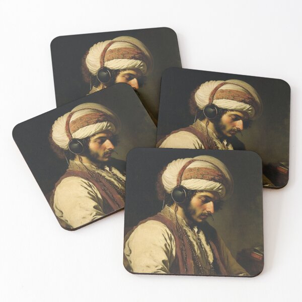 Item preview, Ottoman listening to music with a headphone designed and sold by ersindesign.