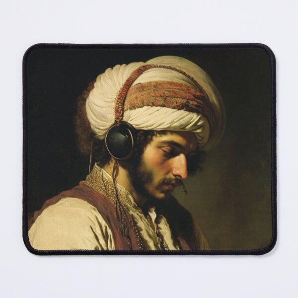 Item preview, Ottoman listening to music with a headphone designed and sold by ersindesign.