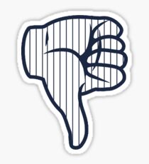 Thumbs Down Shirt New York Baseball Sticker