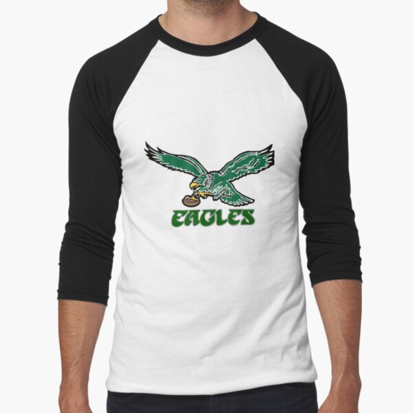 Philadelphia Eagles Vintage Styles Print Unisex 34 Sleeve Baseball Tee