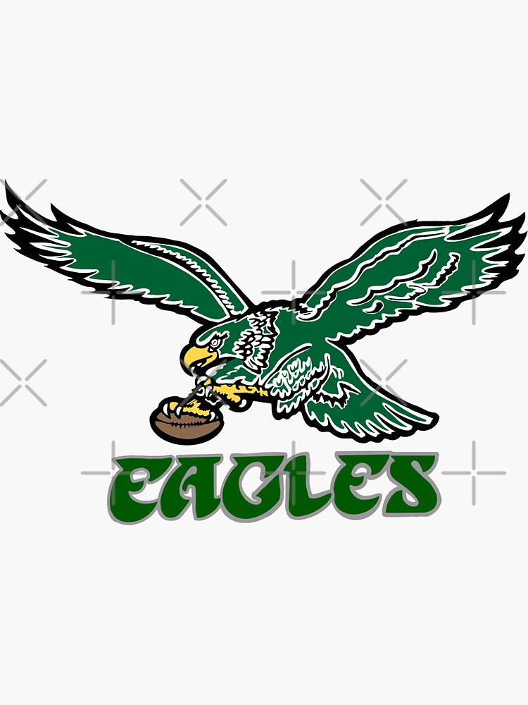 Green Color Philadelphia Eagles Sticker Illustration Vector, A