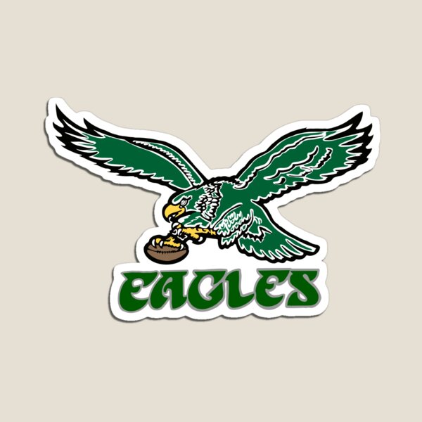 Philadelphia Eagles Logo Type w/ Eagle on Ball NFL Football Die-cut MAGNET  