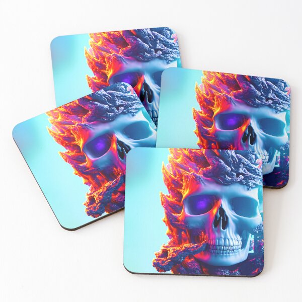 Item preview, Surreal Skull Infernal Theme, Blue and red Colors. A.I. Artwork - Skull Colection. designed and sold by SpektroDesign.