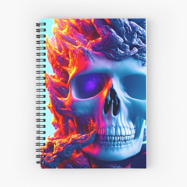 Item preview, Surreal Skull Infernal Theme, Blue and red Colors. A.I. Artwork - Skull Colection. designed and sold by SpektroDesign.