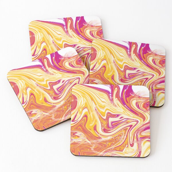 Item preview, Swirling design of Red and Yellow with a sprinkle of gold designed and sold by BeeDazzzled.