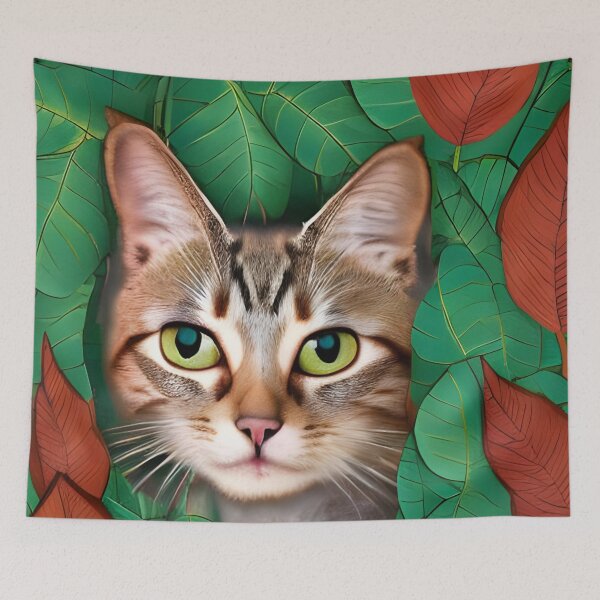 Item preview, Cat In Leaves designed and sold by gramizzia.