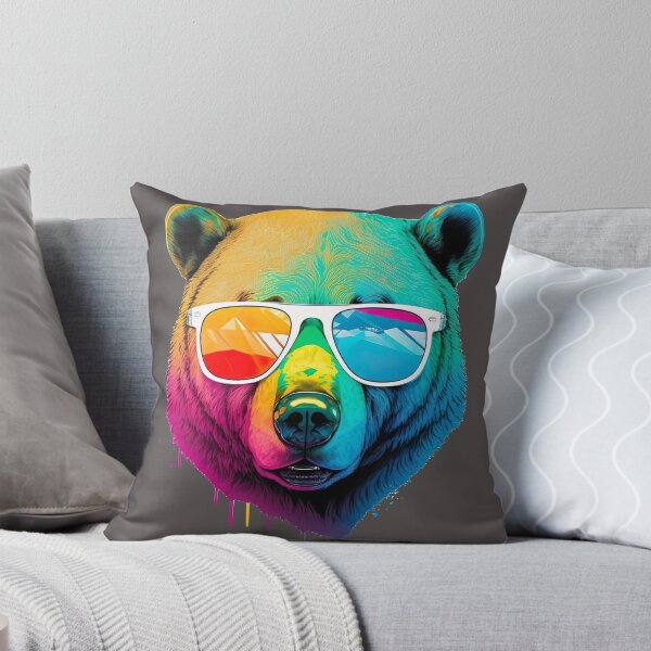 Item preview, Bear wearing sunglasses glasses pop art designed and sold by luisraultg.