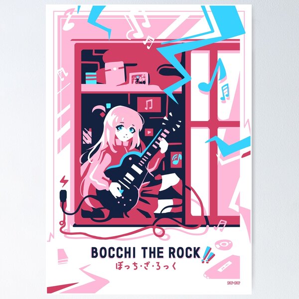 Aperçu de l'œuvre Bocchi le rocher créée et vendue par SnipSnipArt.