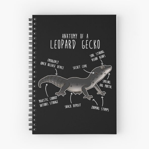 Item preview, Black Leopard Gecko Lizard Reptile Anatomy designed and sold by Clara Hollins.