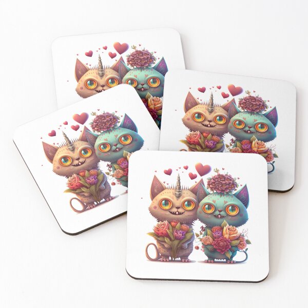 Item preview, Cat Monsters Valentine #3 designed and sold by quicksilversun.