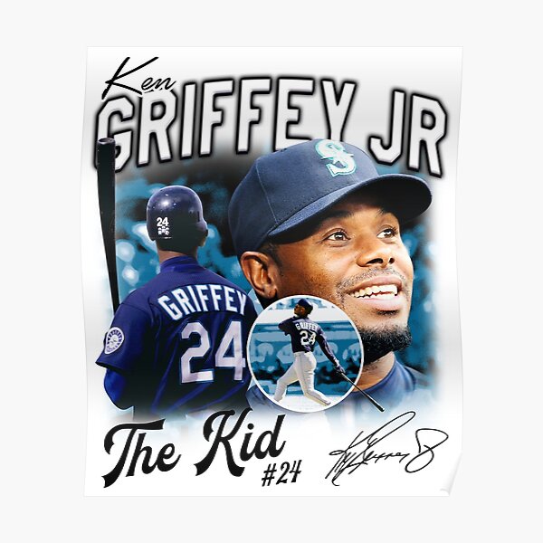 Ken Griffey Jr The Kid Baseball Vintage Signature Perfect Gift Poster for  Sale by georgiyigsub