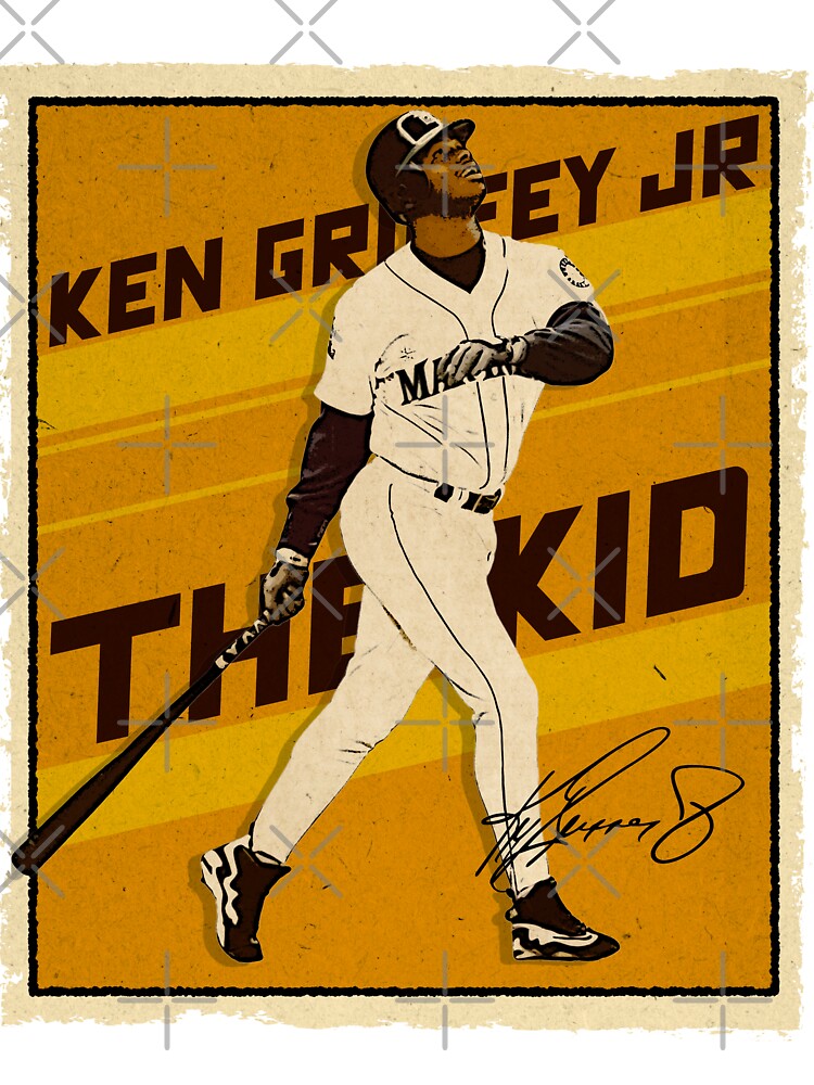 Ken Griffey Jr The Kid Seattle Baseball Legend Signature Vintage Retro 80s  90s Bootleg Rap Style Active T-Shirt for Sale by EllenMitchell