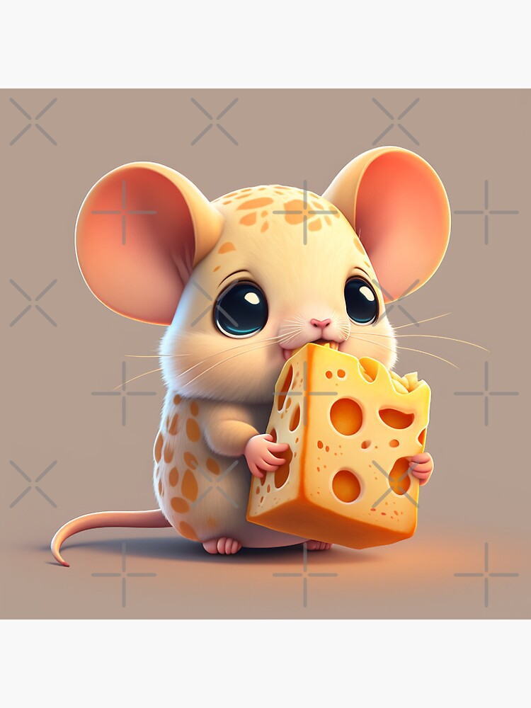 cartoon mouse eating cookie