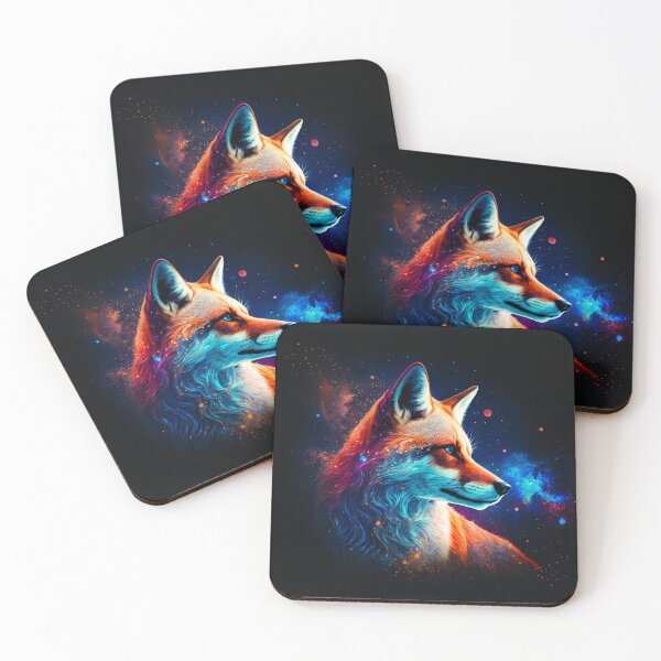 Item preview, Good Ol' Fox Critter Magnificent Fox Gazing at the Colorful Starry Sky showing how majestic and clever this critter is. designed and sold by SeaStories88.