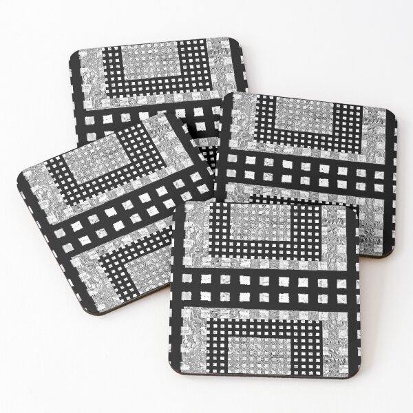 Item preview, Deeper Grey On Gray Leather Polka Squares Illusion Design designed and sold by PPPimp.