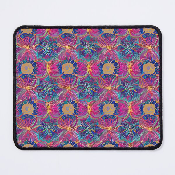 Item preview, Blossoming Azure and Rose Trellis with Glittering Gold Edges designed and sold by TrippyTextiles.