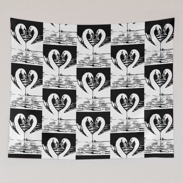 Item preview, Swan Love birds designed and sold by OneUpArtDesigns.